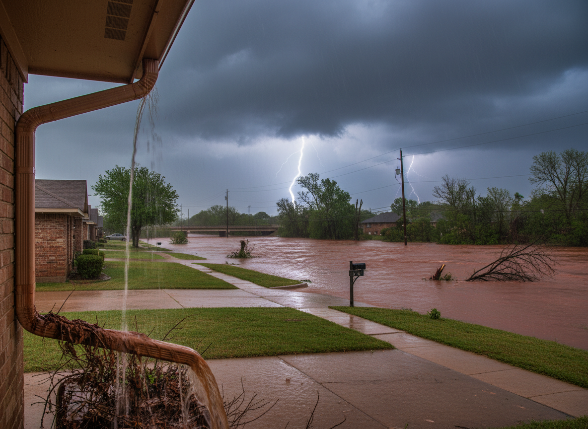 How Spring Storms Along the Red River Affect Gutter Performance in Texarkana